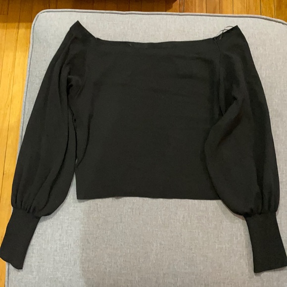 Topshop Tops - TOPSHOP OFF THE SHOULDER BLACK TOP